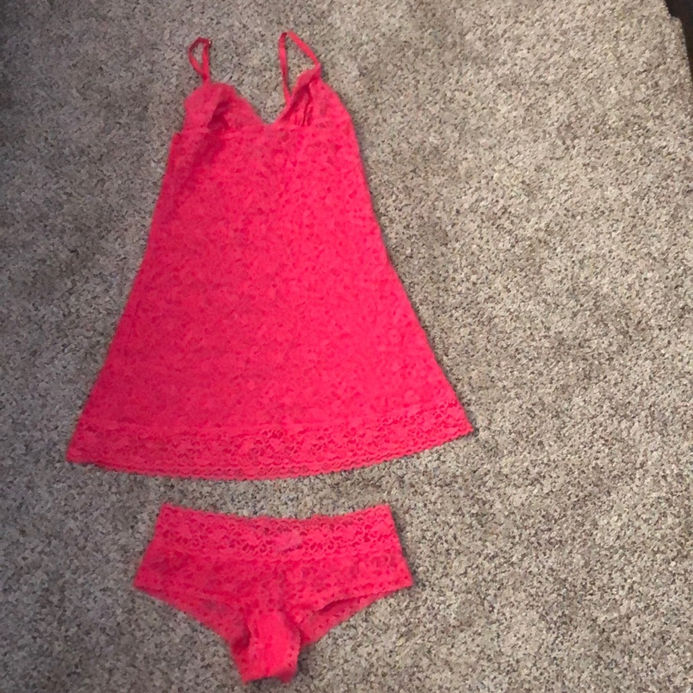 *final price* Pink Lace lingerie set